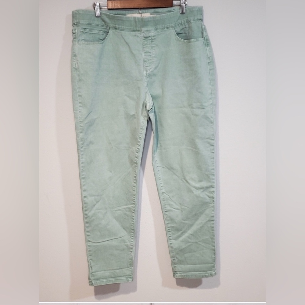 Soft Surroundings Green Ankle Cropped Jeans